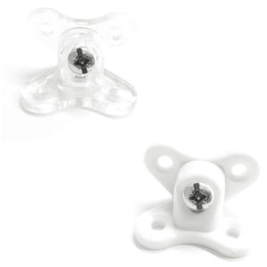 şeffaf ve beyaz plastik açılı T bağlantı